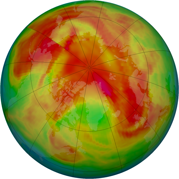 Arctic ozone map for 01 March 2001